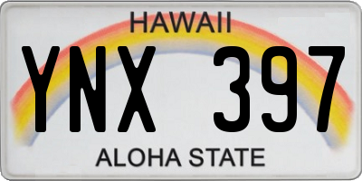 HI license plate YNX397