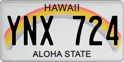 HI license plate YNX724