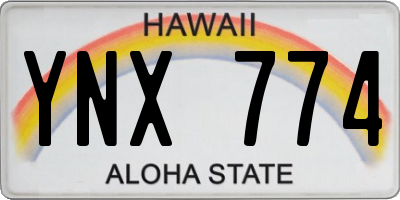 HI license plate YNX774