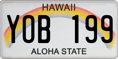 HI license plate YOB199