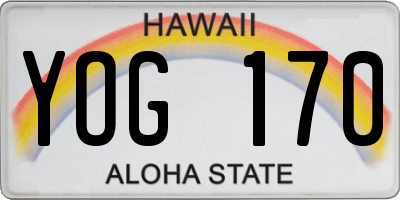 HI license plate YOG170