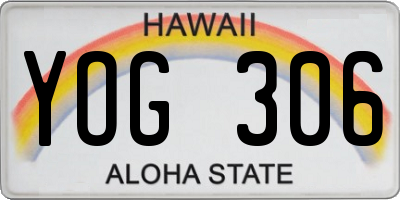 HI license plate YOG306