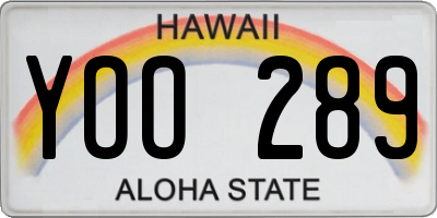 HI license plate YOO289