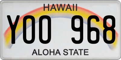 HI license plate YOO968