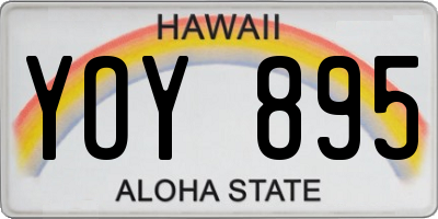 HI license plate YOY895