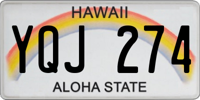 HI license plate YQJ274