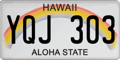 HI license plate YQJ303