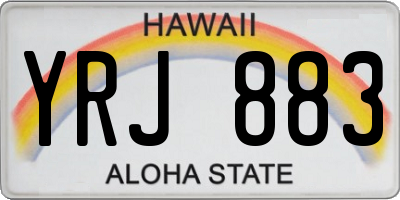 HI license plate YRJ883