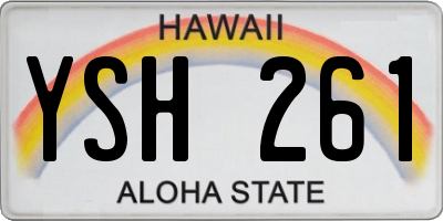 HI license plate YSH261