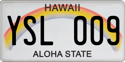 HI license plate YSL009