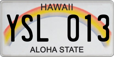HI license plate YSL013