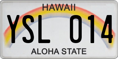 HI license plate YSL014