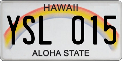 HI license plate YSL015