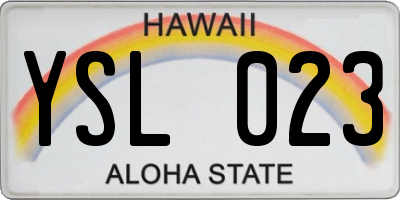 HI license plate YSL023