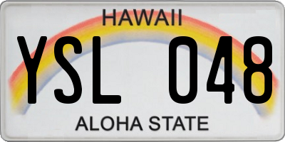 HI license plate YSL048