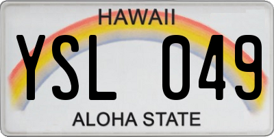 HI license plate YSL049