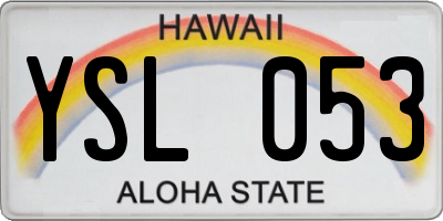 HI license plate YSL053