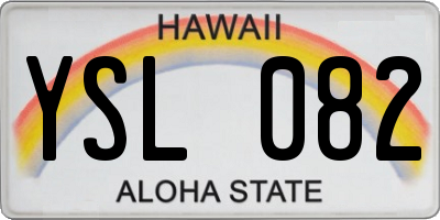 HI license plate YSL082