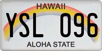 HI license plate YSL096