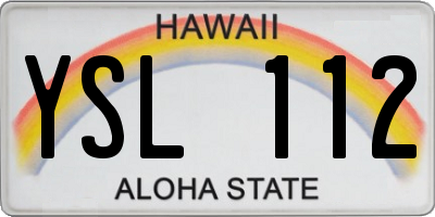 HI license plate YSL112