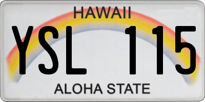 HI license plate YSL115