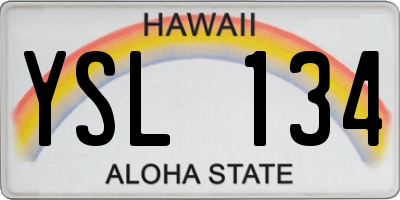 HI license plate YSL134