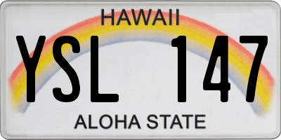HI license plate YSL147