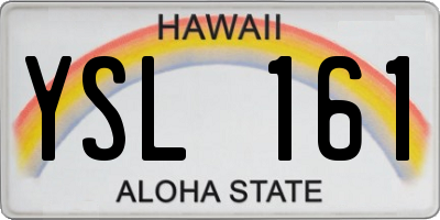 HI license plate YSL161