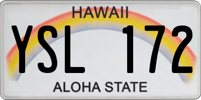 HI license plate YSL172