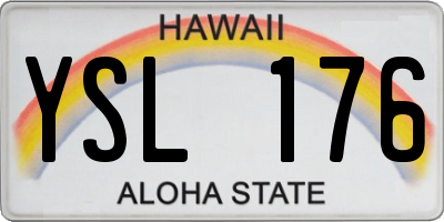 HI license plate YSL176