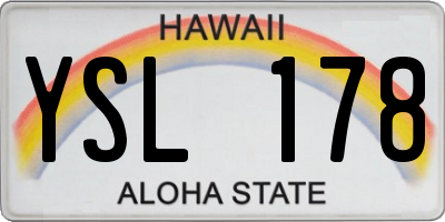 HI license plate YSL178
