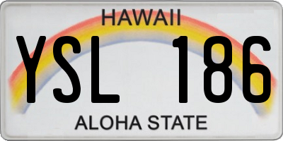 HI license plate YSL186