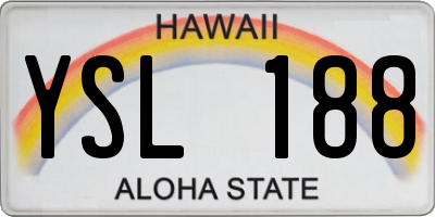 HI license plate YSL188
