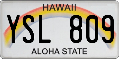 HI license plate YSL809