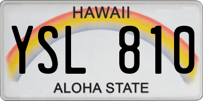 HI license plate YSL810