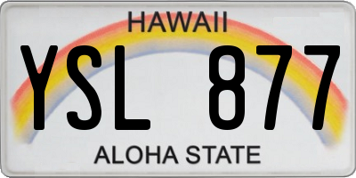 HI license plate YSL877