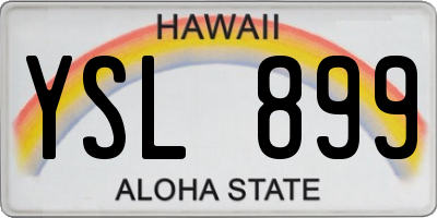 HI license plate YSL899