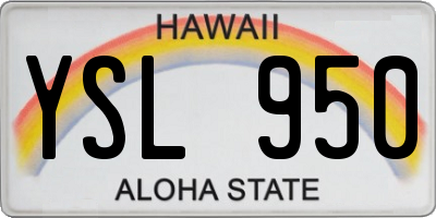 HI license plate YSL950