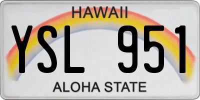 HI license plate YSL951