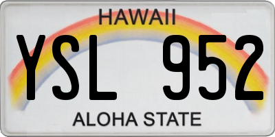 HI license plate YSL952