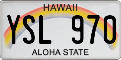 HI license plate YSL970