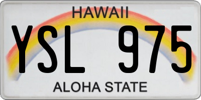 HI license plate YSL975