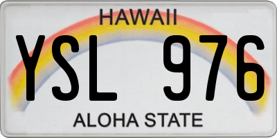 HI license plate YSL976