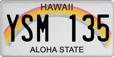HI license plate YSM135