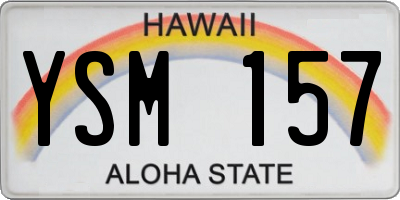 HI license plate YSM157