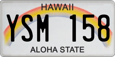 HI license plate YSM158
