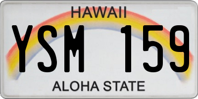 HI license plate YSM159