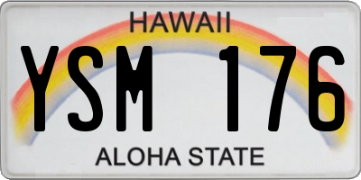 HI license plate YSM176