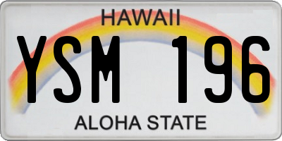 HI license plate YSM196