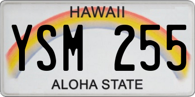 HI license plate YSM255